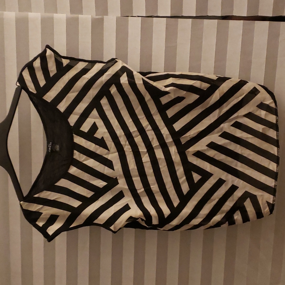 Striped black tank